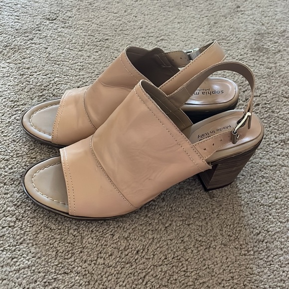 Tan Block Heels - Picture 4 of 7